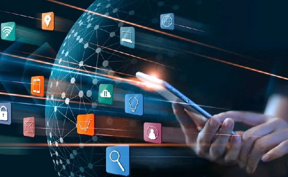 Hình ảnh minh họa quy trình thu thập dữ liệu an toàn của ok365m, với các biểu tượng bảo mật và quyền riêng tư.