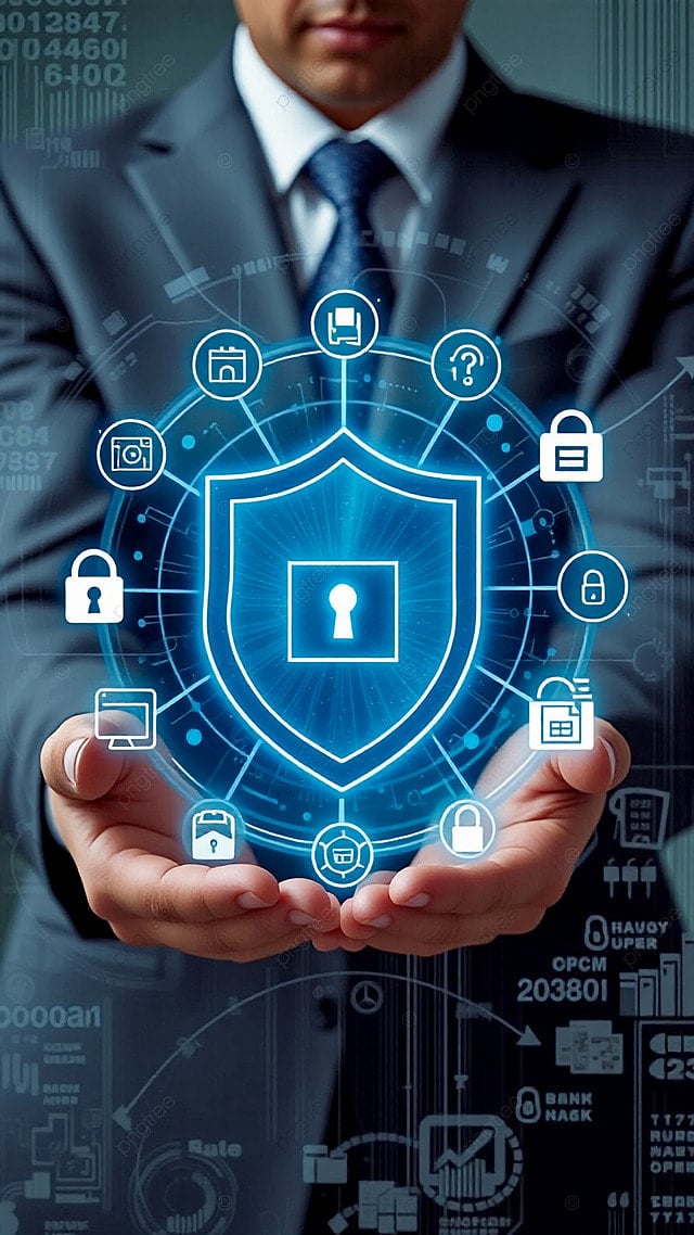 Hình ảnh minh họa các đối tác và bên thứ ba mà ok365m có thể chia sẻ dữ liệu, với các khóa bảo mật và biểu tượng hợp tác.